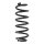 Suspension spring set rear coil spring 299mm SPIDAN for SEAT LEON 1P1