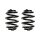 Fahrwerksfeder-Set hinten Schraubenfeder 235mm SPIDAN für VW TRANSPORTER T4