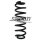 Fahrwerksfeder-Set hinten Schraubenfeder 340mm SPIDAN für VW TIGUAN (AD1)