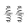 Fahrwerksfeder-Set hinten Schraubenfeder 331mm SPIDAN für SEAT LEON (5F1)