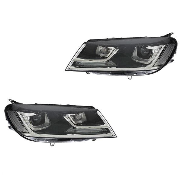 Headlight Set left right WY21W D3S W5W LED Bi-Xenon DE HELLA for VW TOUAREG