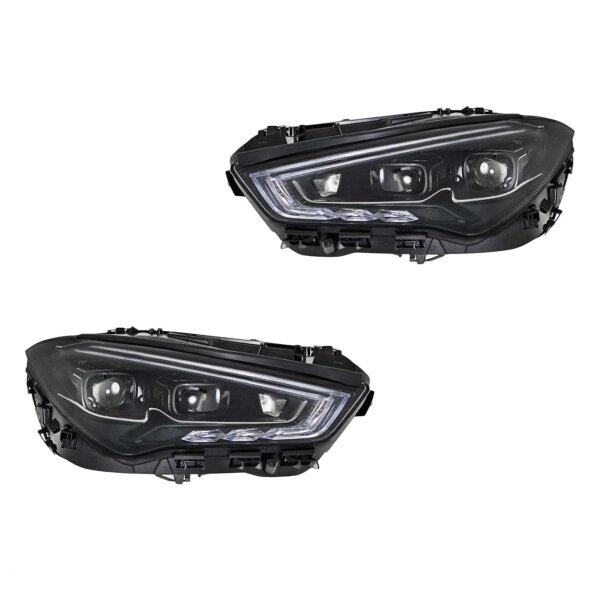 Headlight Set left right 12 V LED Matrix HELLA suitable for e.g. MB CLA
