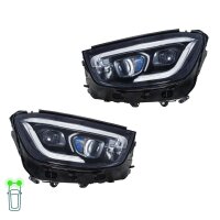 Headlight Set left right 12 V LED HELLA Lighting...