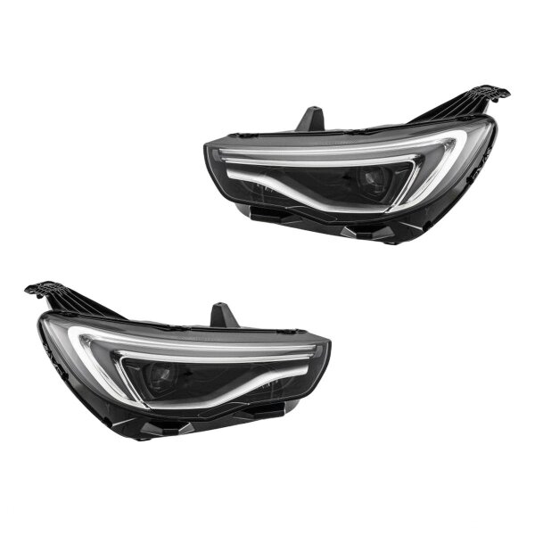 Headlight Set left right 12 V LED HELLA suitable for OPEL GRANDLAND