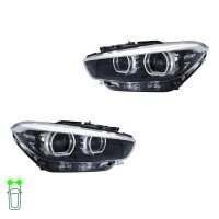 Headlight Set left right 12 V LED HELLA for BMW 1 Series...