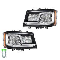 Headlight Set left right 24 V LED HELLA suitable for e.g....