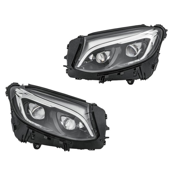 Headlight Set left right 12 V LED HELLA Lighting Expertise for MERCEDES-BENZ GLC