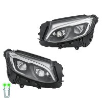 Headlight Set left right 12 V LED HELLA Lighting...