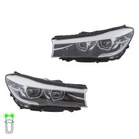 Headlight Set left right 12 V LED HELLA suitable for BMW...