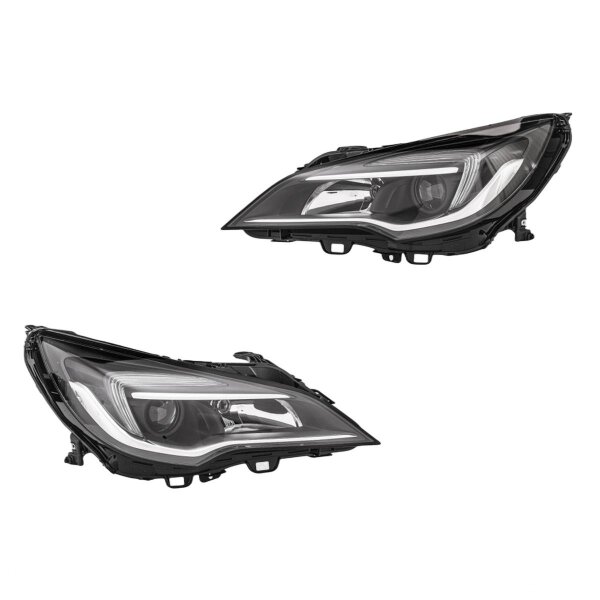 Headlight Set left right 12 V H7/H1 halogen HELLA for e.g. OPEL ASTRA