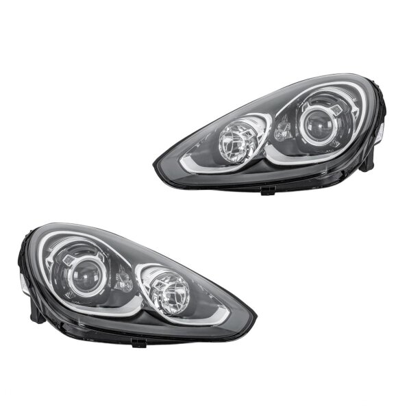 Headlight Set left right 12 V H7 D3S LED bi-xenon HELLA for PORSCHE CAYENNE