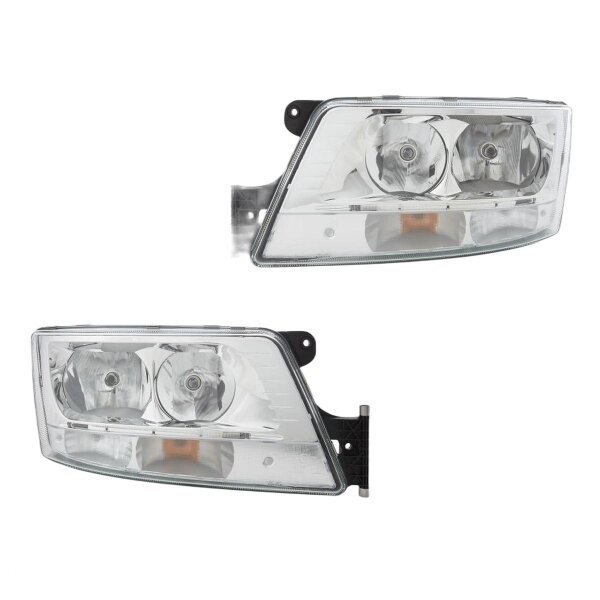 Headlight Set left right 24 V H7/H7 PY21W Halogen HELLA for MAN TGX