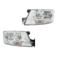 Headlight Set left right 24 V H7/H7 PY21W Halogen HELLA...