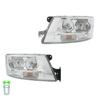 Headlight Set left right 24 V H7/H7 PY21W Halogen HELLA...