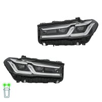 Headlight Set left right 12 V LED Matrix HELLA for BMW 5...