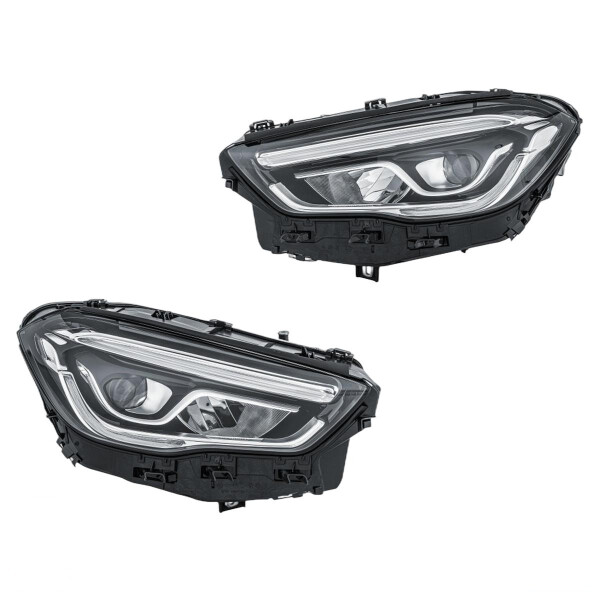 Headlight Set left right 12 V LED HELLA Lighting Expertise for MERCEDES-BENZ GLA