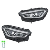 Headlight Set left right 12 V LED HELLA Lighting...