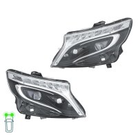 Headlight Set left right LED HELLA for MERCEDES-BENZ VITO...