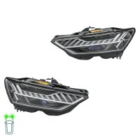 Headlight Set left right 12 V LED matrix high-resolution...