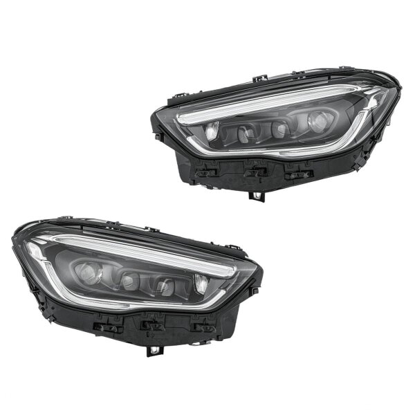 Headlight Set left right 12 V LED HELLA Lighting Expertise for MERCEDES-BENZ GLA