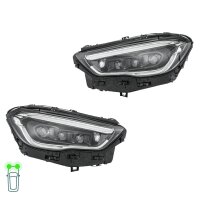 Headlight Set left right 12 V LED HELLA Lighting...
