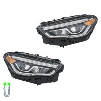 Headlight Set left right 12 V LED HELLA Lighting...