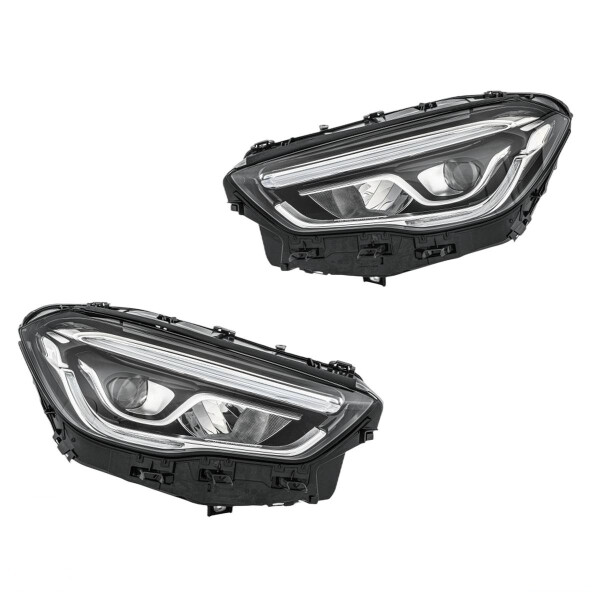 Headlight Set left right 12 V LED HELLA Lighting Expertise for MERCEDES-BENZ GLA