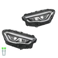 Headlight Set left right 12 V LED HELLA Lighting...