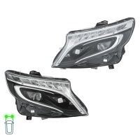 Headlight Set left right LED HELLA for MERCEDES-BENZ VITO...