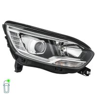 Headlight Set 12 V H7/H7 PY21W DE Halogen HELLA for e.g. RENAULT SCÉNIC