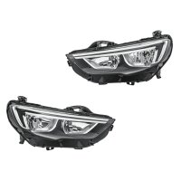 Headlight Set left right 12 V LED H7/H7 halogen HELLA for...