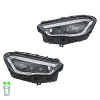 Headlight Set left right 12 V LED HELLA Lighting...