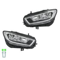 Headlight Set 12 V H7 with hybrid technology HELLA for...