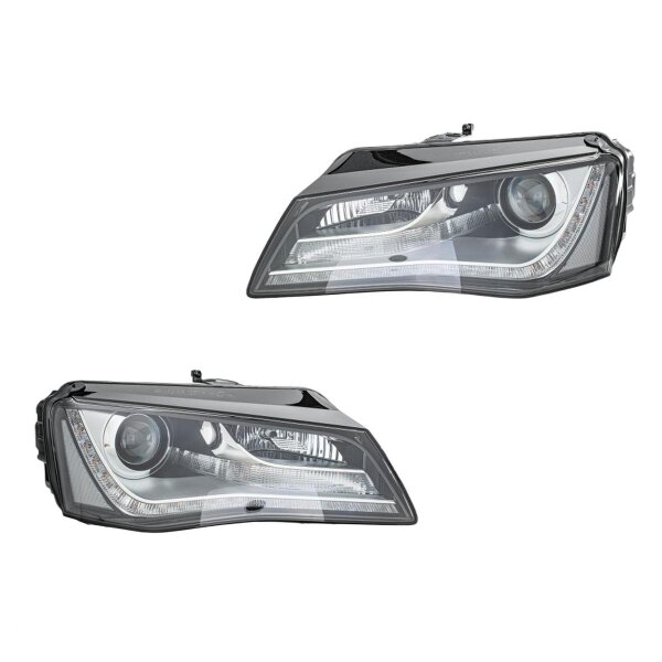 Headlight Set left right 12 V PSY24W D3S/H7 Bi-Xenon HELLA for AUDI A8