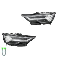 Headlight Set left right 12 V LED matrix high-resolution...