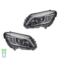 Headlight Set left right LED HELLA for MERCEDES-BENZ...