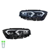 Headlight Set left right 12 V LED Matrix HELLA Lighting...