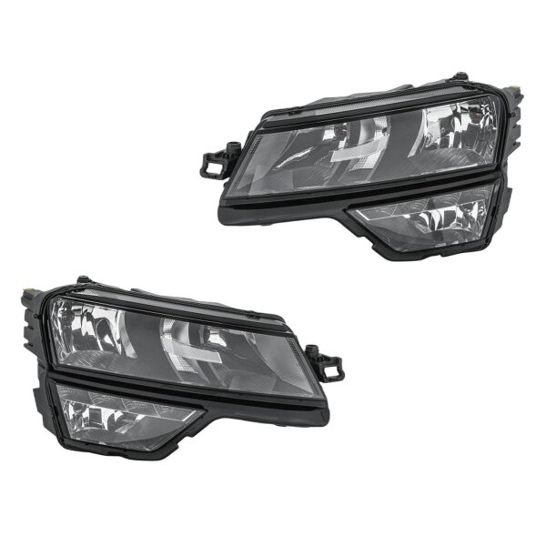 Headlight Set 12 V H7 W5W H8 PWY24W HELLA Lighting Expertise for SKODA