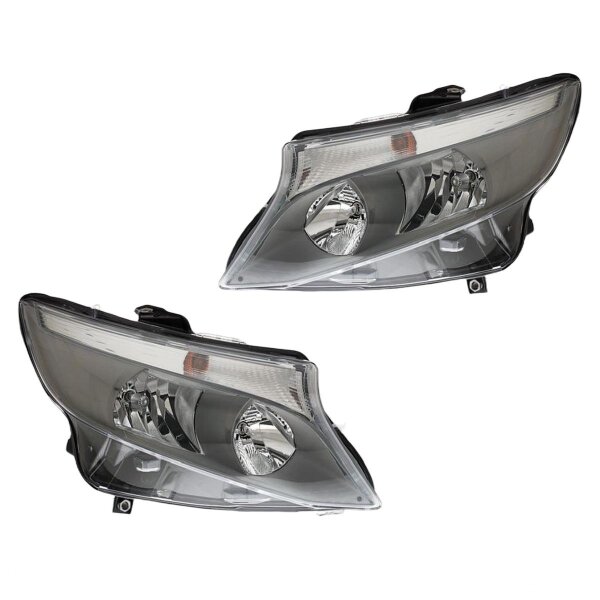 Headlight Set left right 12 V PY21W H7 H15 FF Halogen HELLA for e.g. MB VITO