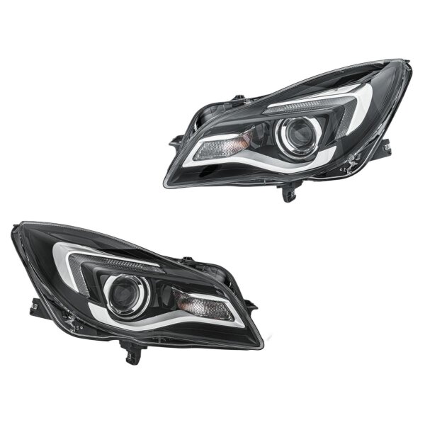 Headlight Set 12 V HIR2 PY21W LED Halogen HELLA for e.g. OPEL INSIGNIA
