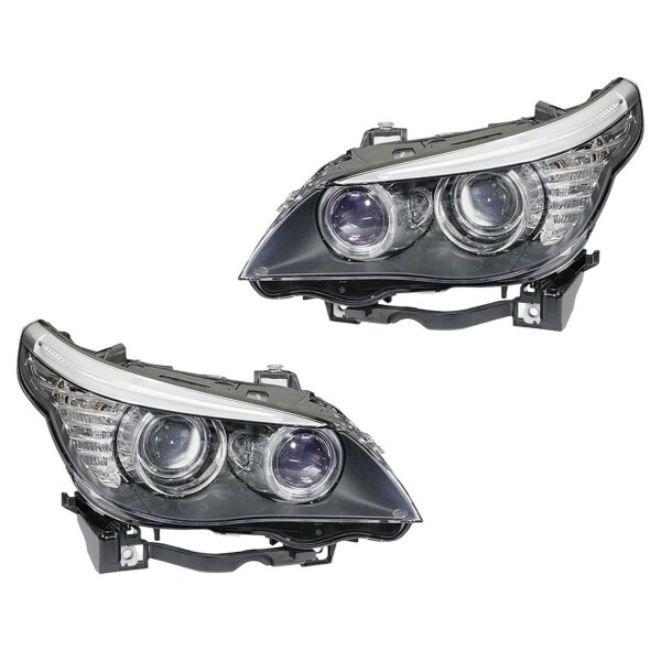 Hauptscheinwerfer-Set links rechts 12 V H8 PY21W Bi-Xenon HELLA für u.a. BMW 5er