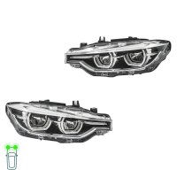 Headlight Set left right 12 V LED HELLA for BMW 3 Series...