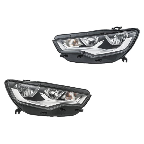 Headlight Set left right 12 V PY21W H7 W5W H15 Halogen HELLA for e.g. AUDI A6