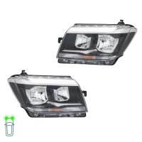 Headlight Set left right 12 V W5W H21W H7 H15 FF HELLA...