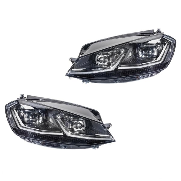Headlight Set left right LED HELLA suitable for e.g. VW GOLF