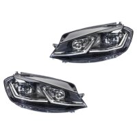 Headlight Set left right LED HELLA suitable for e.g. VW GOLF