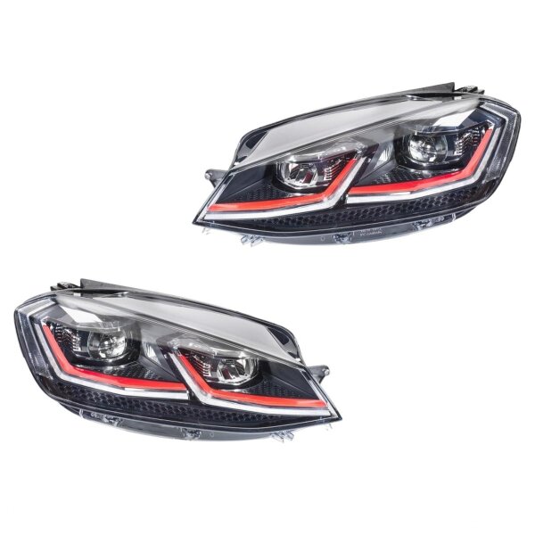 Headlight Set left right LED HELLA suitable for e.g. VW GOLF