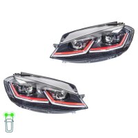 Headlight Set left right LED HELLA suitable for e.g. VW GOLF