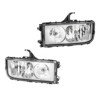 Headlight Set left right 24 V H7/H1 W5W Halogen HELLA for...