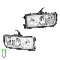 Headlight Set left right 24 V H7/H1 W5W Halogen HELLA for...